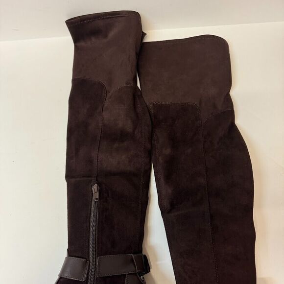 Nine West Womens 5 M Dark Brown Thigh High Riding Boots NIB ZB7 - Picture 7 of 7